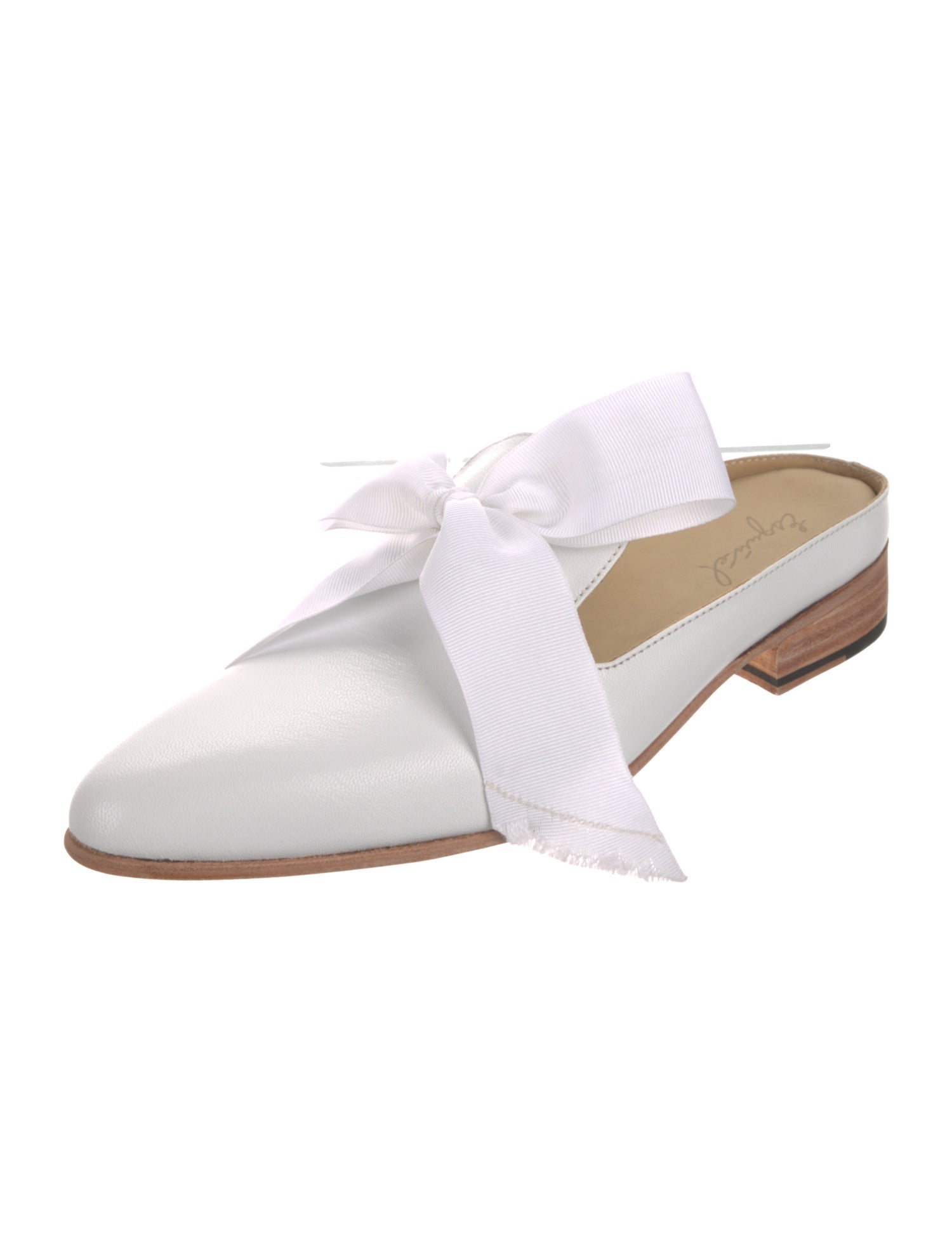 Esquivel Leather Bow Accents Mules