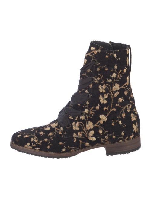 Esquivel Floral Print Combat Boots