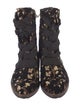 Esquivel Floral Print Combat Boots