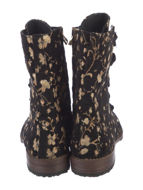 Esquivel Floral Print Combat Boots