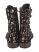 Esquivel Floral Print Combat Boots
