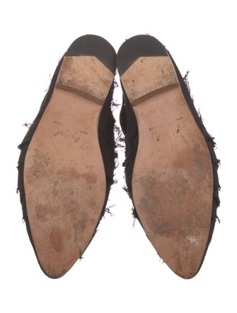 Esquivel Canvas Raw-Edge Trim Slingback Flats