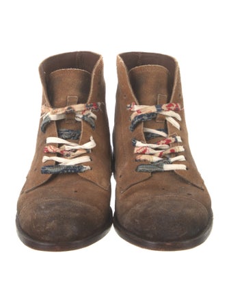 Esquivel Suede Distressed Accents Combat Boots