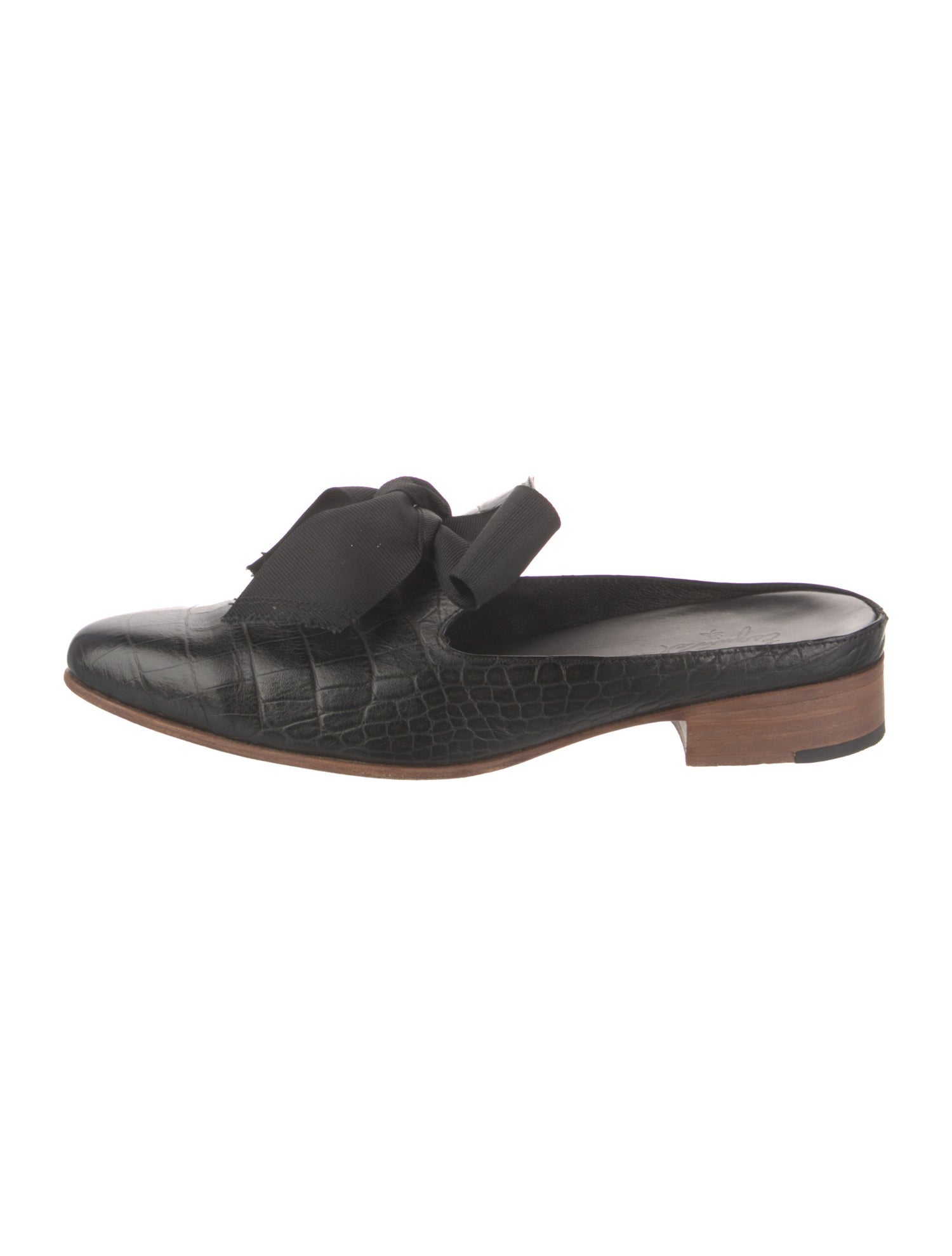 Esquivel Leather Bow Accents Mules
