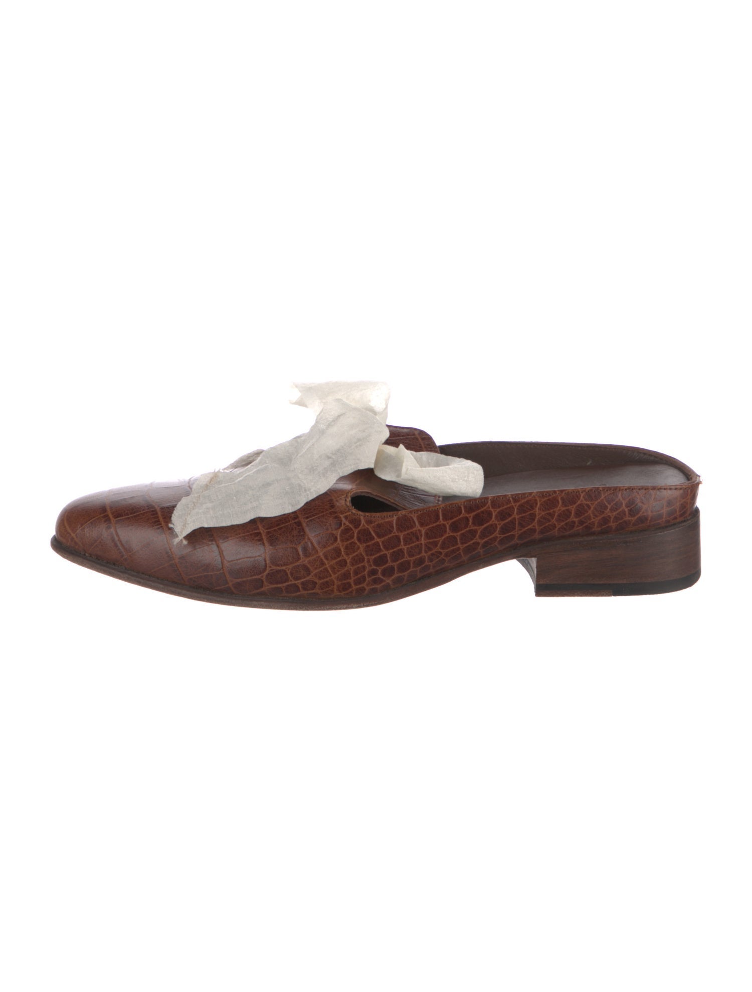 Esquivel Crocodile Bow Accents Mules