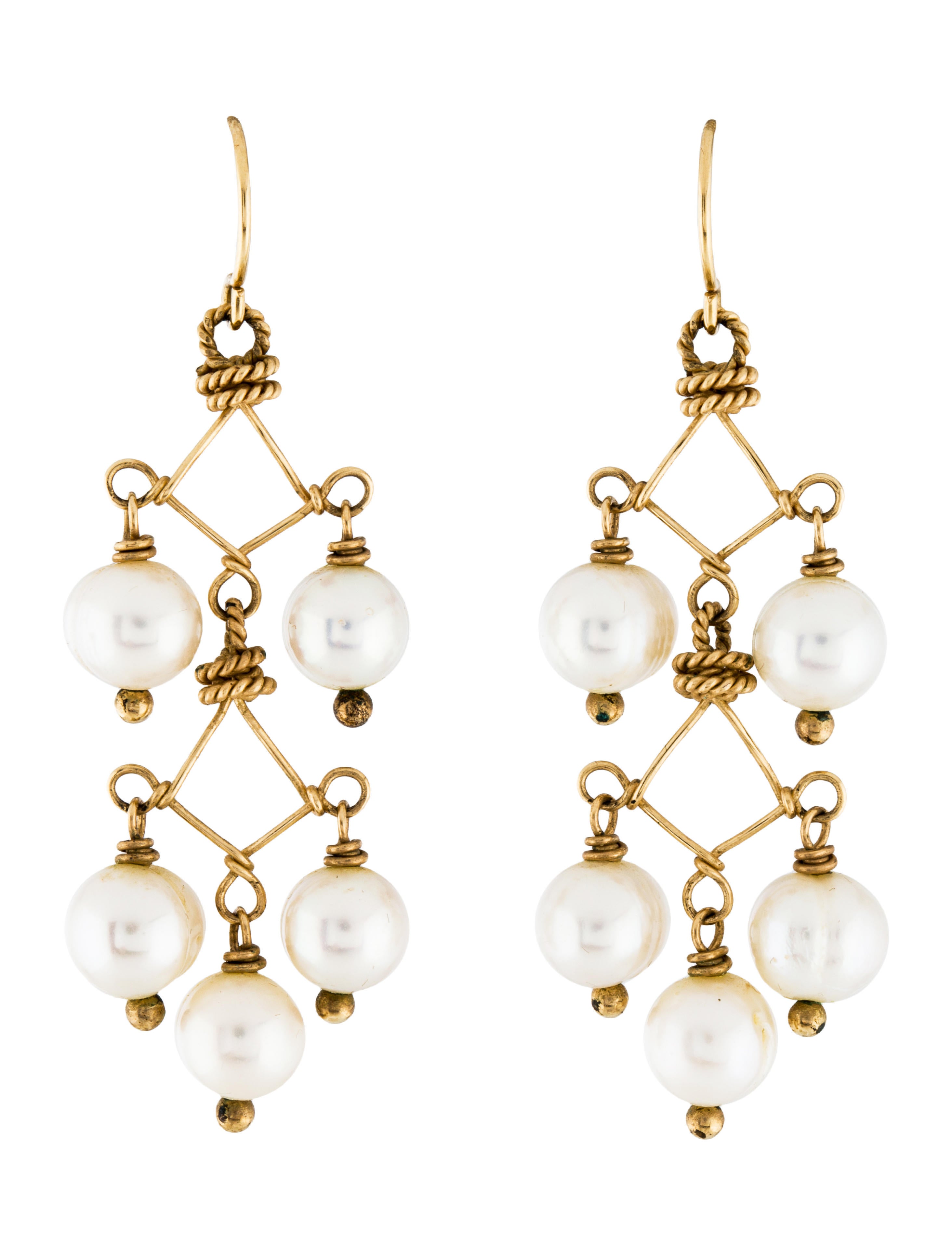 Elizabeth Showers Pearl Drop Earrings Earrings ESS20183 The RealReal