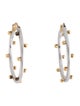 Elizabeth Showers Two-Tone Bead Hoop Earrings