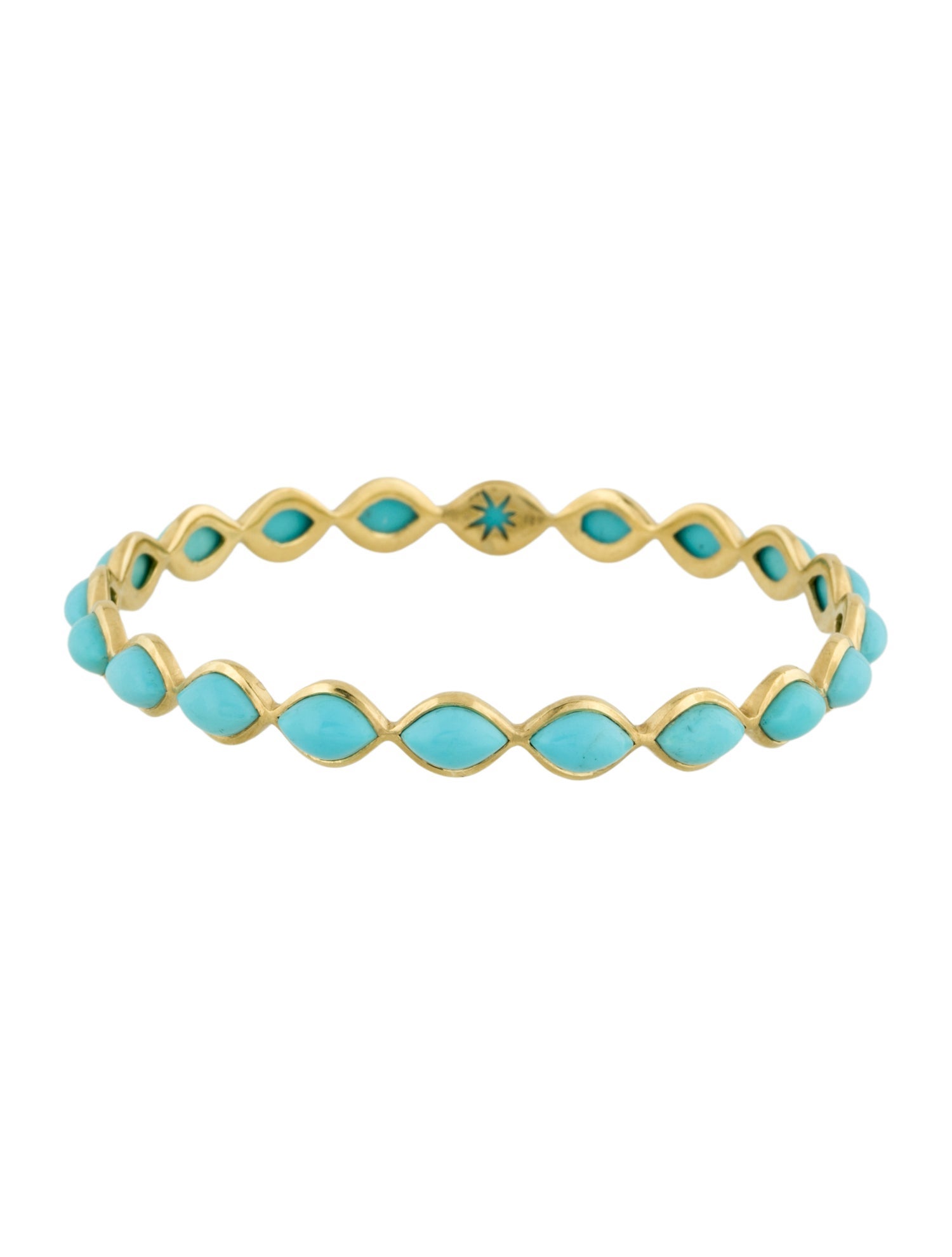 Elizabeth Showers 18K Turquoise Bangle