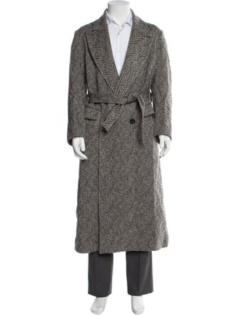 E.Tautz Wool Printed Trench Coat