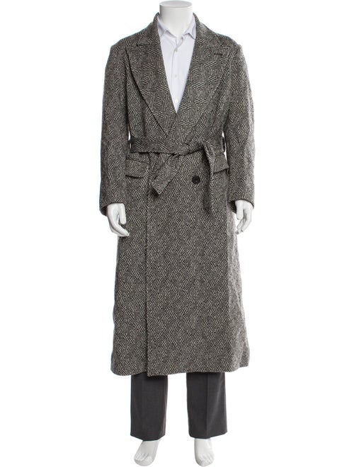 E.Tautz Wool Printed Trench Coat