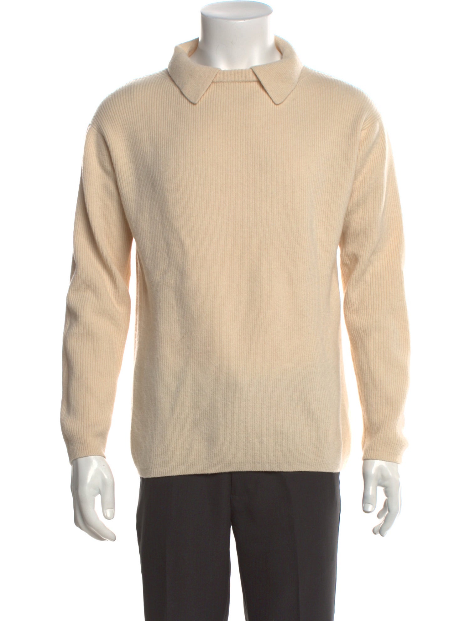 E.Tautz Wool Crew Neck Polo Sweater