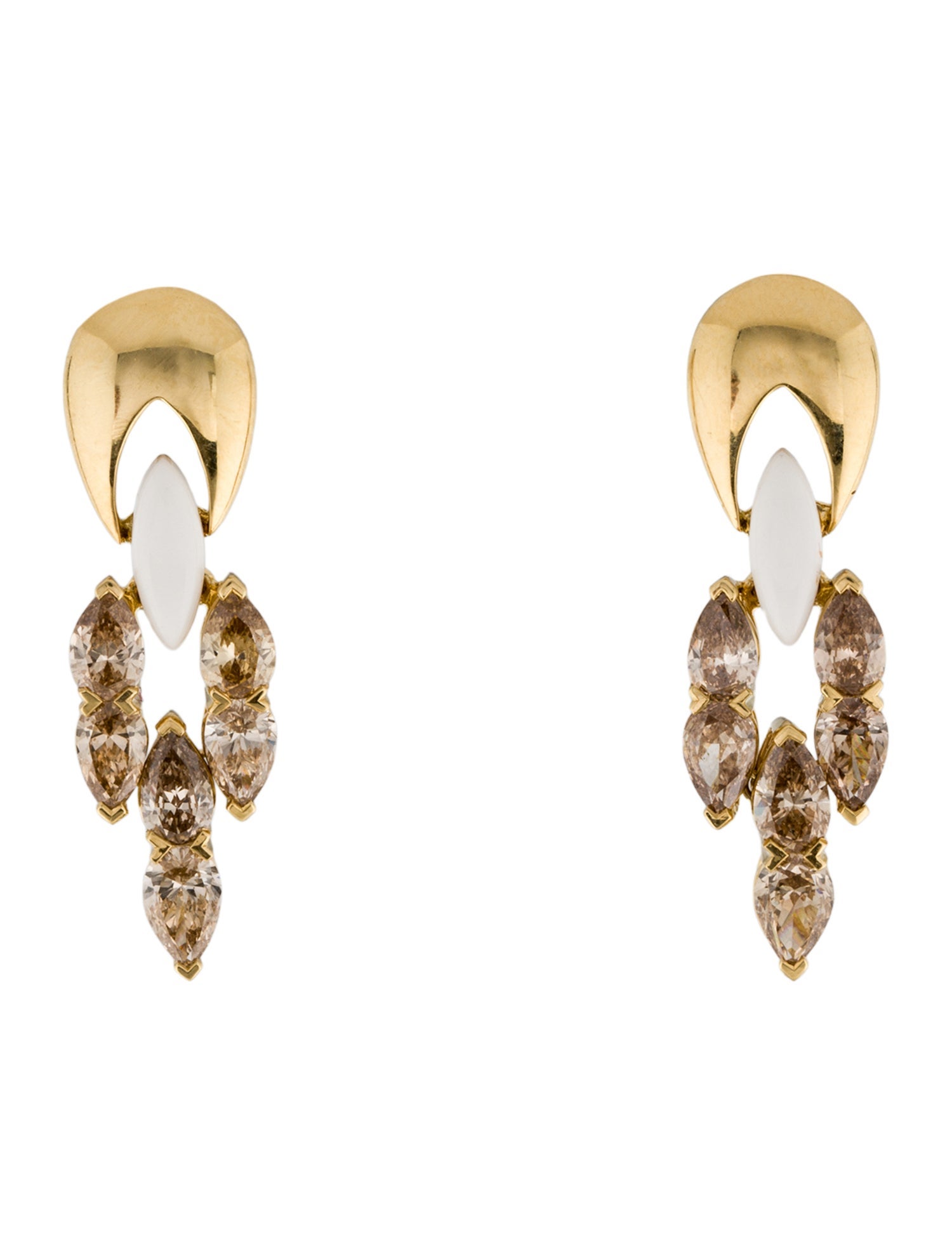 Etho Maria 18K 3.00ctw Diamond & Ceramic Drop Earrings