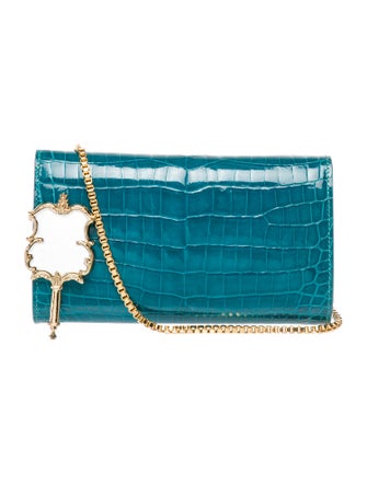 Ethan K Embossed Leather Clutch