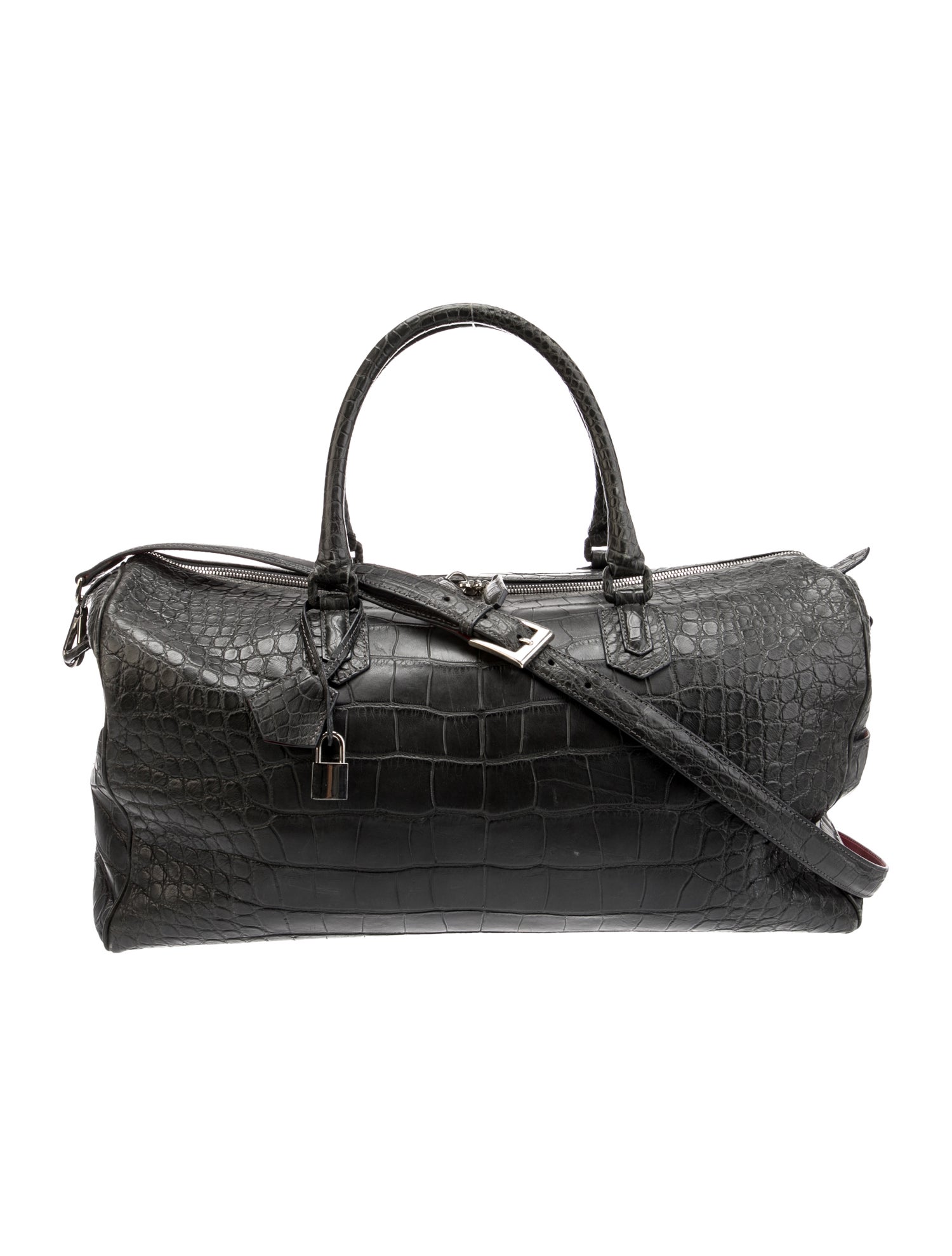 Ethan K Crocodile Weekender Bag