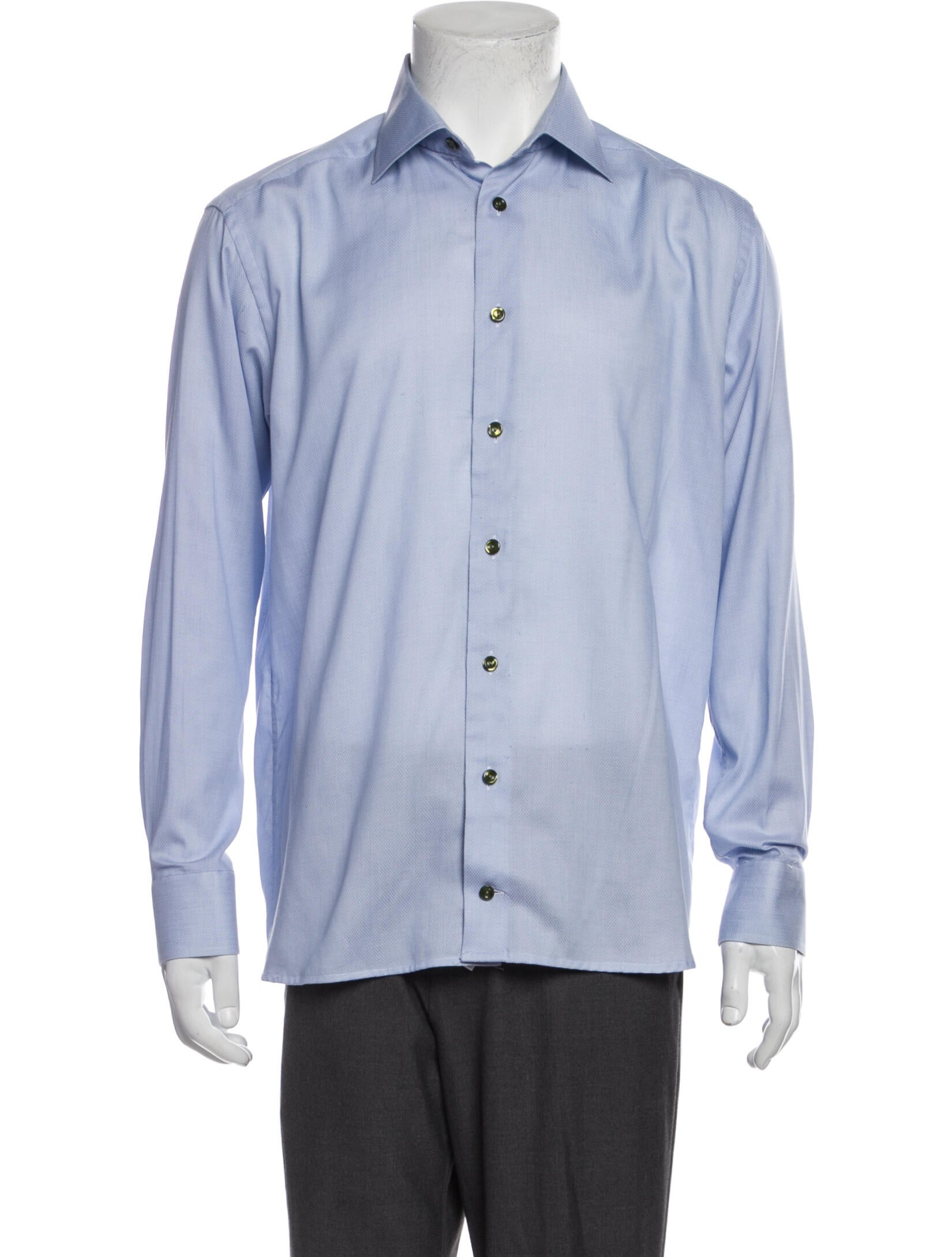 Eton Long Sleeve Dress Shirt Blue Casual Shirts, Clothing ETN22351