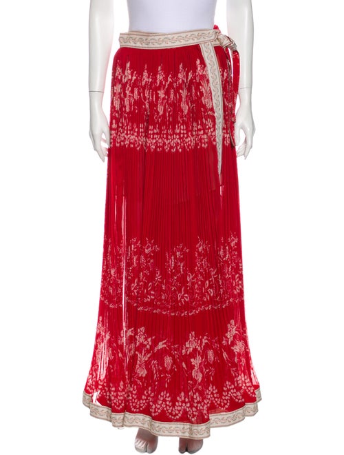 Etro Printed Maxi Skirt Long Skirt Red