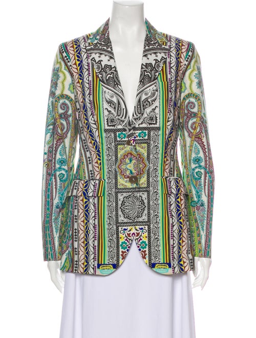 Etro Paisley Print Blazer w/ Tags White