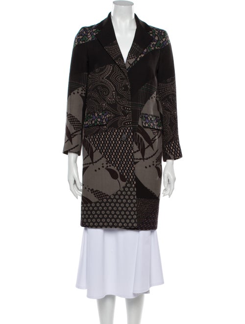 Etro Wool Printed Coat Wool