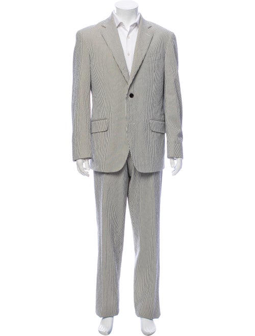 Etro Striped Two-Piece Suit Black