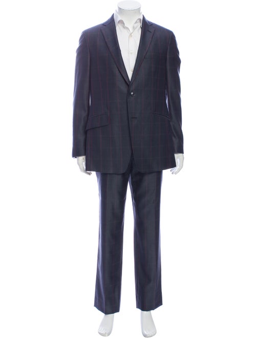 Etro Silk Two-Piece Suit Blue