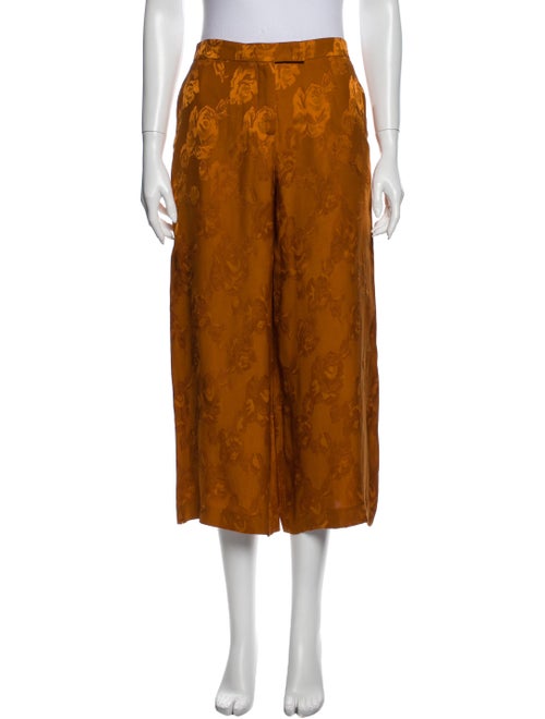 Etro Printed Wide Leg Pants Orange