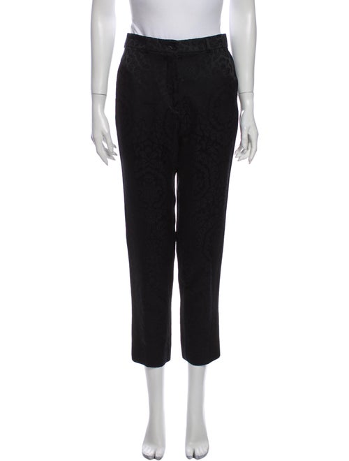 Etro Printed Straight Leg Pants Black