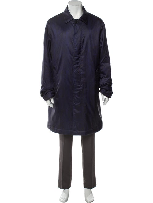 Etro Paisley Print Coat Blue