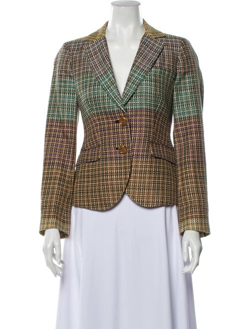 Etro Plaid Print Blazer
