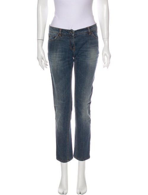 Etro Low-Rise Straight Leg Jeans Blue