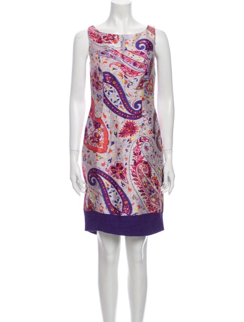 Etro Linen Mini Dress Pink