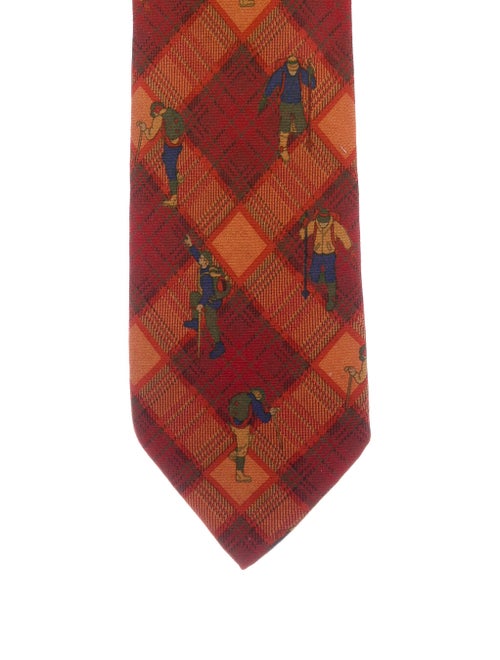Etro Wool-Silk Blend Tie w/ Tags orange