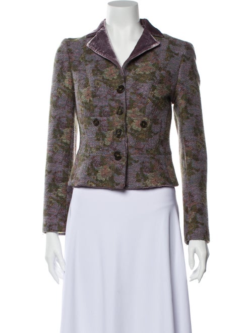 Etro Wool Floral Print Blazer Wool