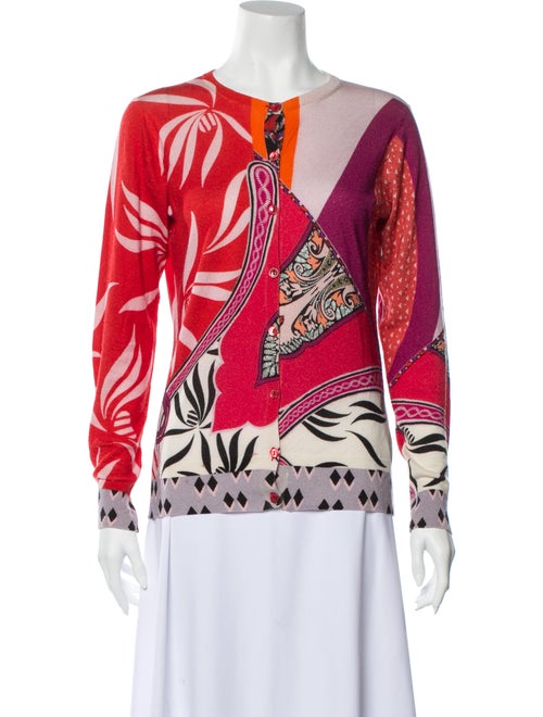 Etro Silk Printed Sweater Green