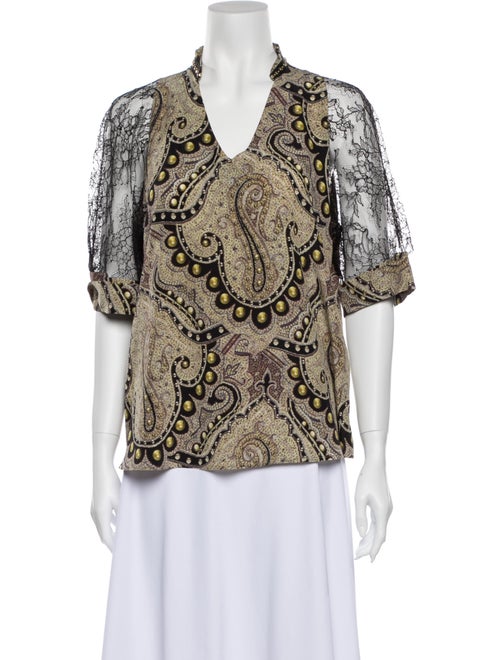 Etro Silk Paisley Print Blouse