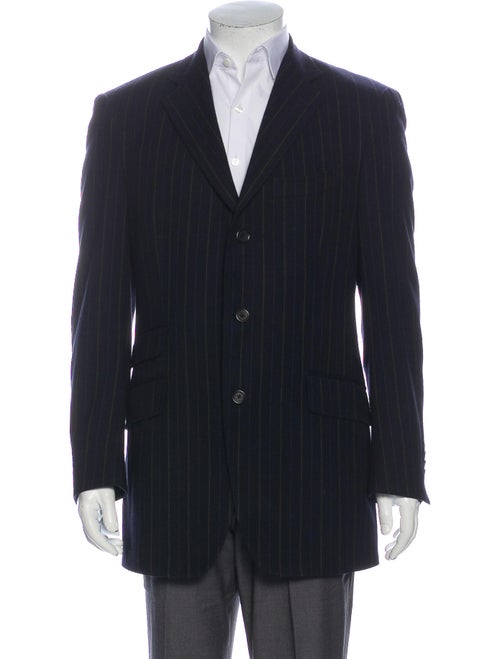 Etro Wool Striped Blazer Wool