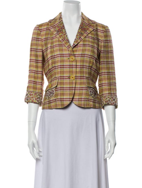 Etro Plaid Print Blazer