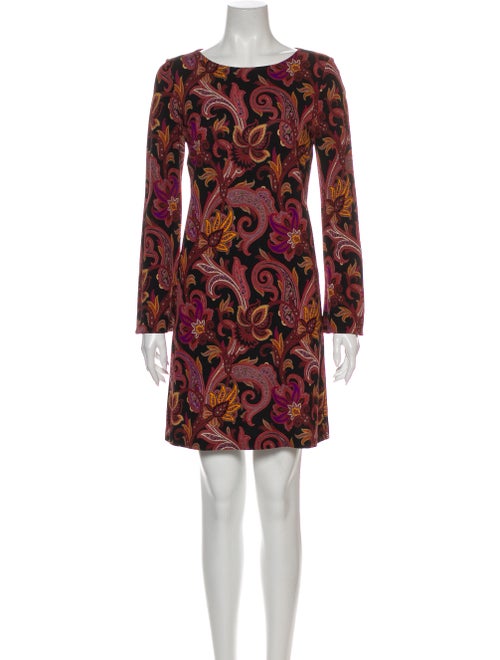 Etro Floral Print Mini Dress Black