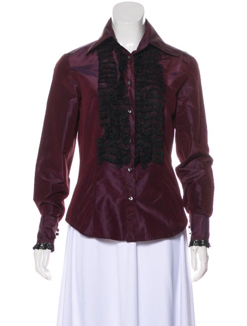 Etro Silk Lace-Trimmed Blouse