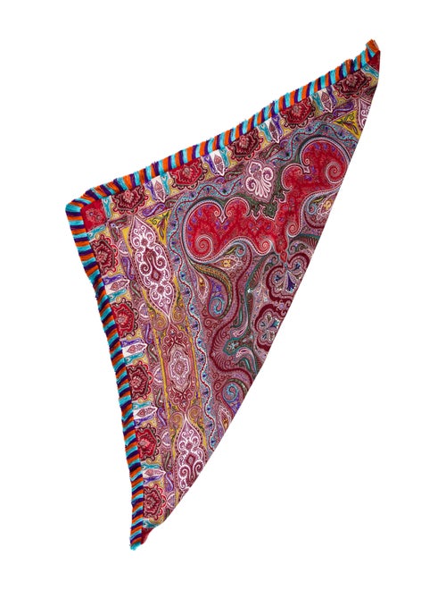 Etro Printed Silk Scarf Purple