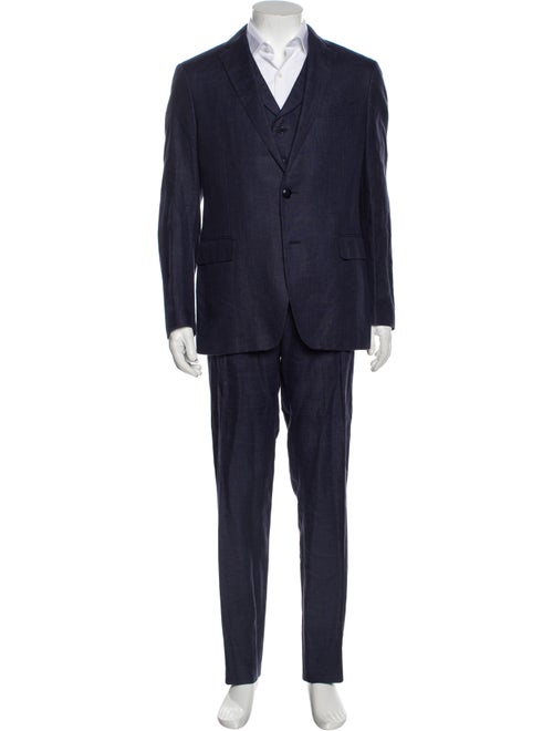 Etro Three-Piece Suit Blue