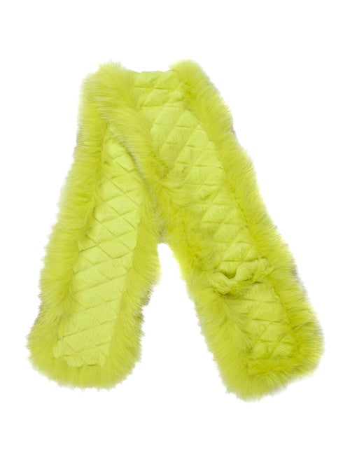 Etro Fur Stole Chartreuse