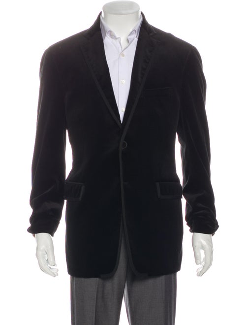 Etro Velvet Smoking Jacket Blazer Black