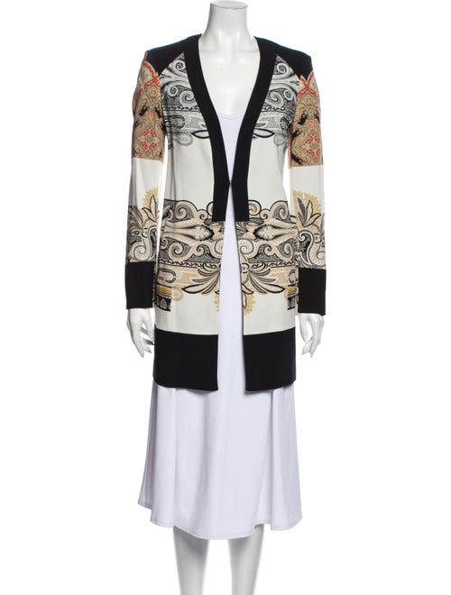 Etro Paisley Print Coat Black