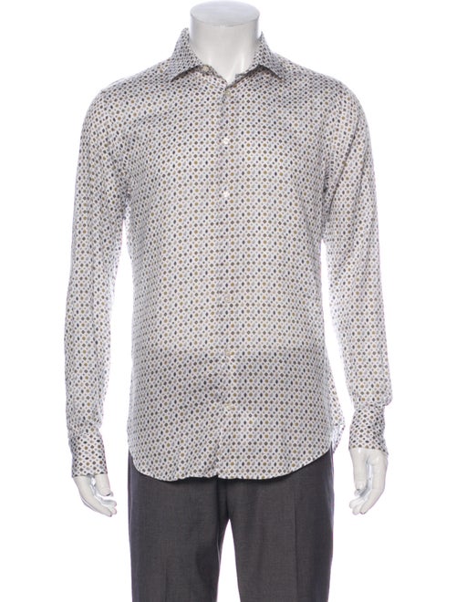 Etro Printed Long Sleeve Shirt White