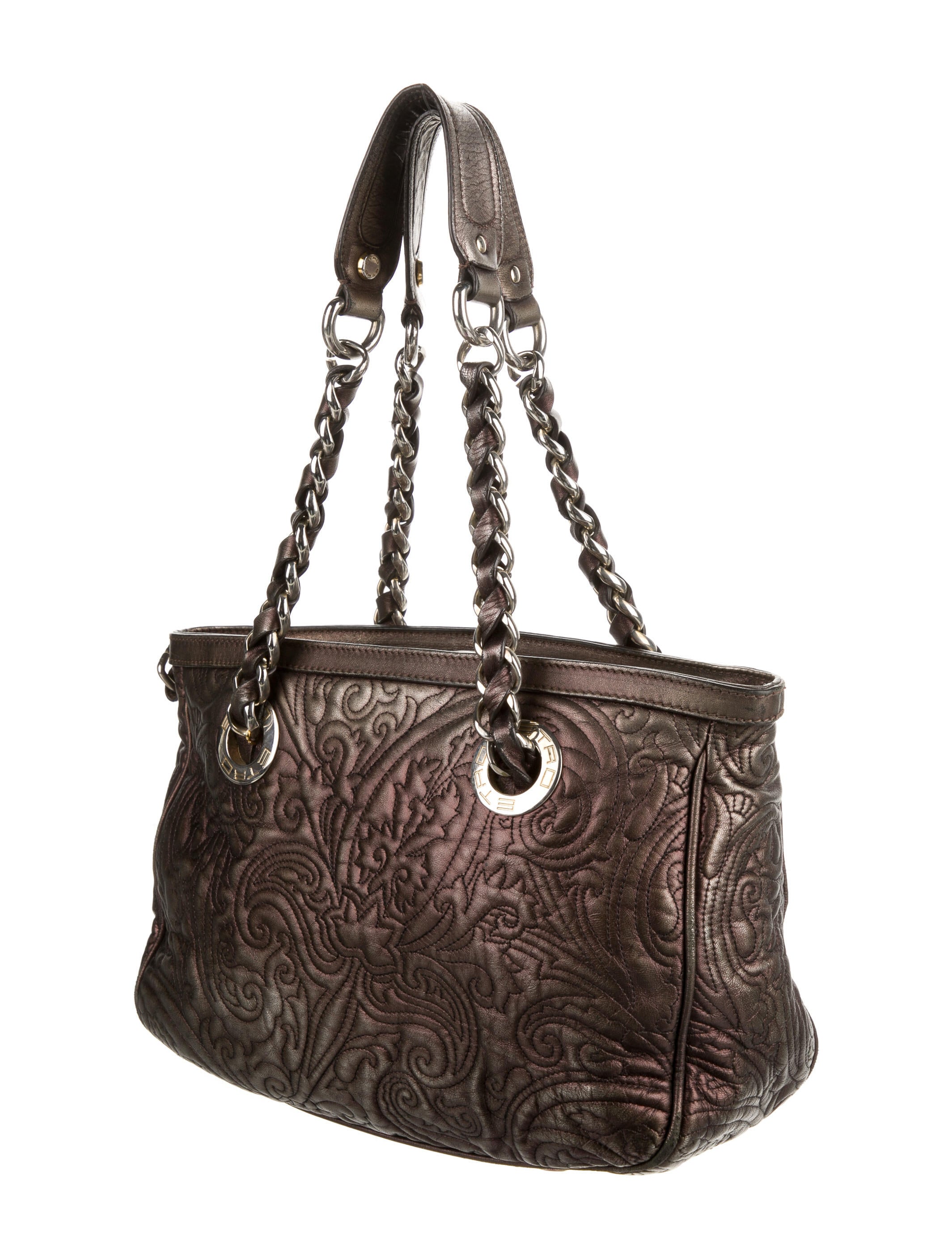 Etro Leather Paisley Shoulder Bag Shoulder Bags, Handbags ETR34557