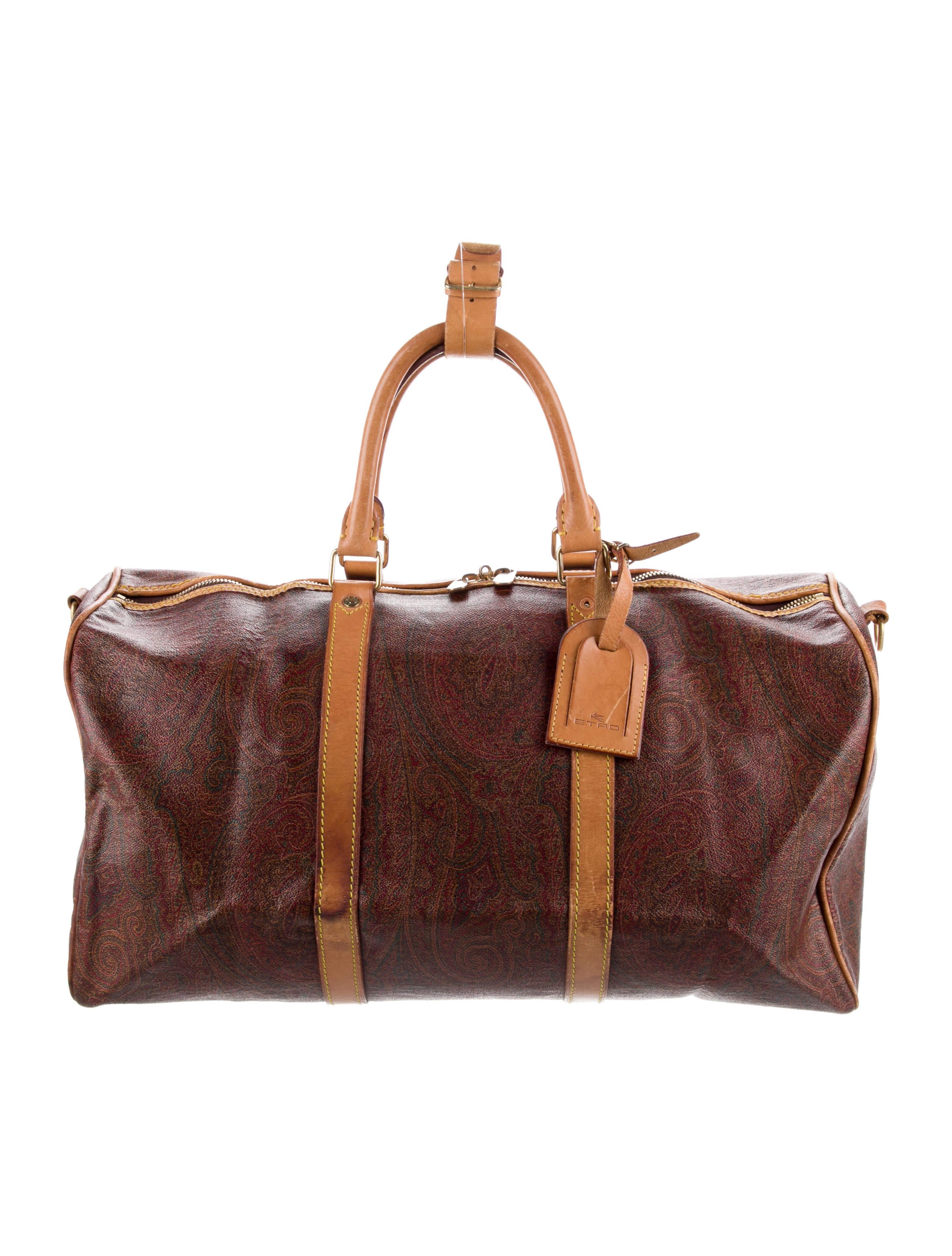 Jack Spade Leather Duffle Bag Orange Weekenders, Bags JSP24380