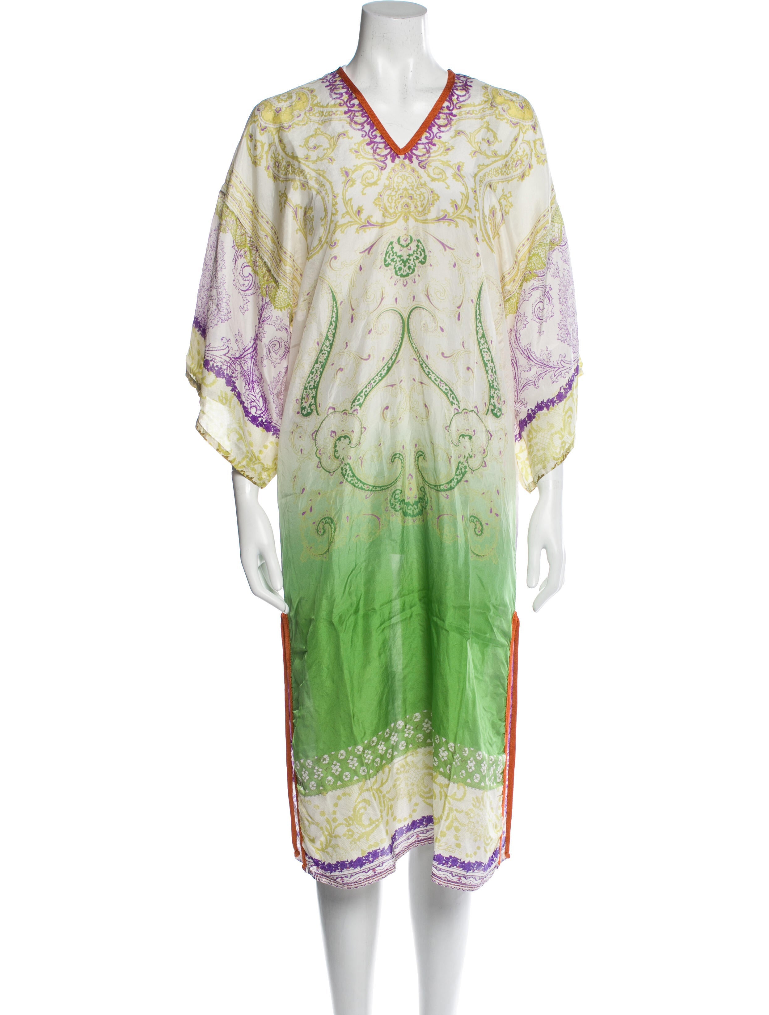 Etro Printed CoverUp Green Swimwear, Clothing ETR174415 The RealReal