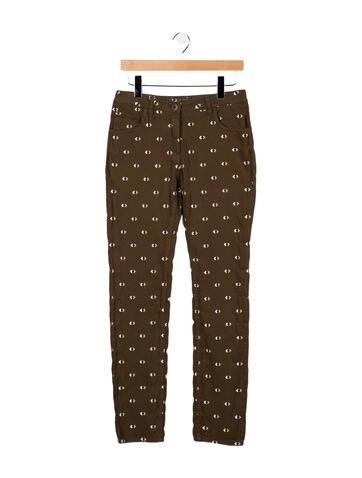 Etro Pants Printed Skinny Leg 28 | M