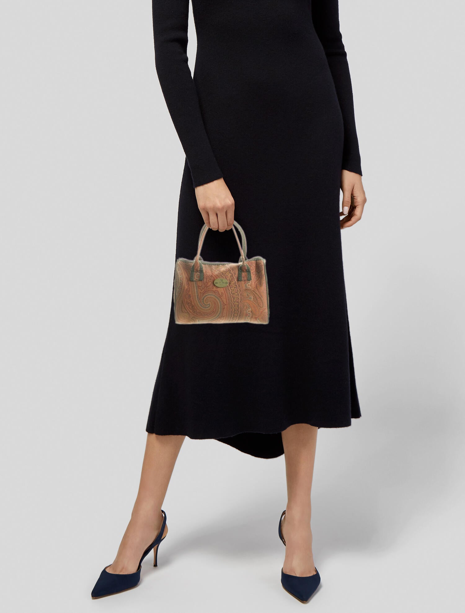 Etro Canvas Patterned Handle Bag