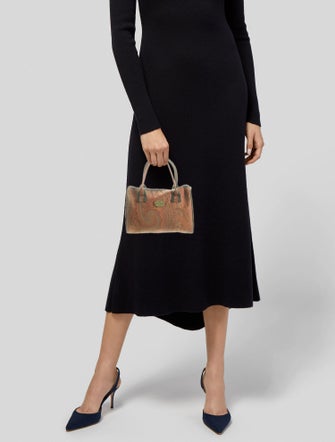 Etro Canvas Patterned Handle Bag